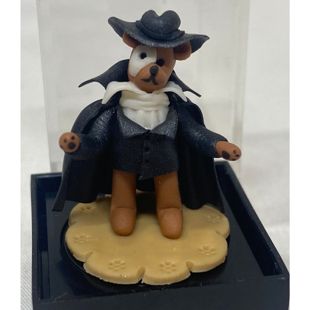 Fimo handcrafted miniature teddy bear - phantom of the opera